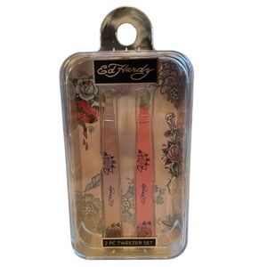 Ed Hardy Pink and Silver Tweezer Set of 2 - NWT